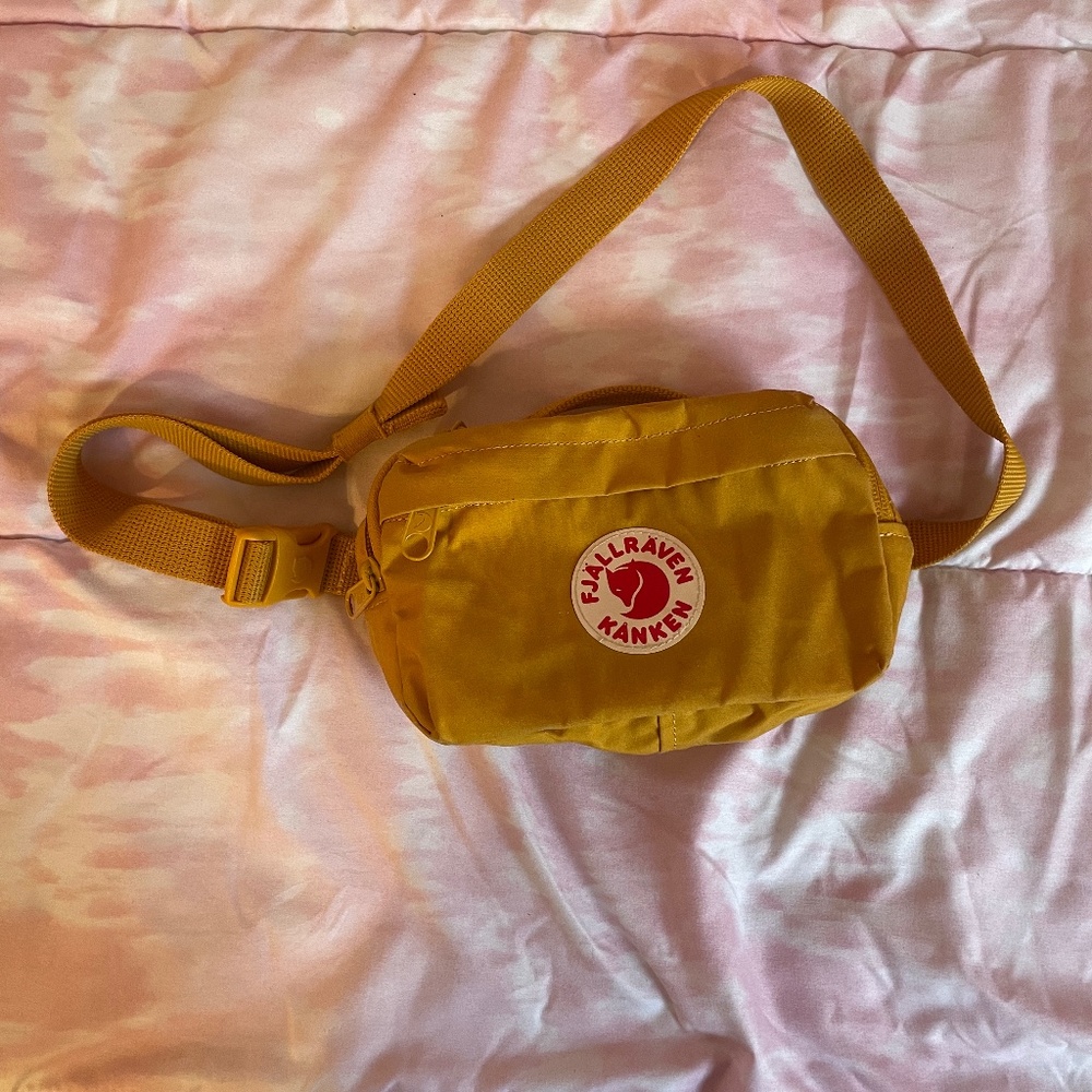 Yellow Fjallraven Kanken Fanny pack